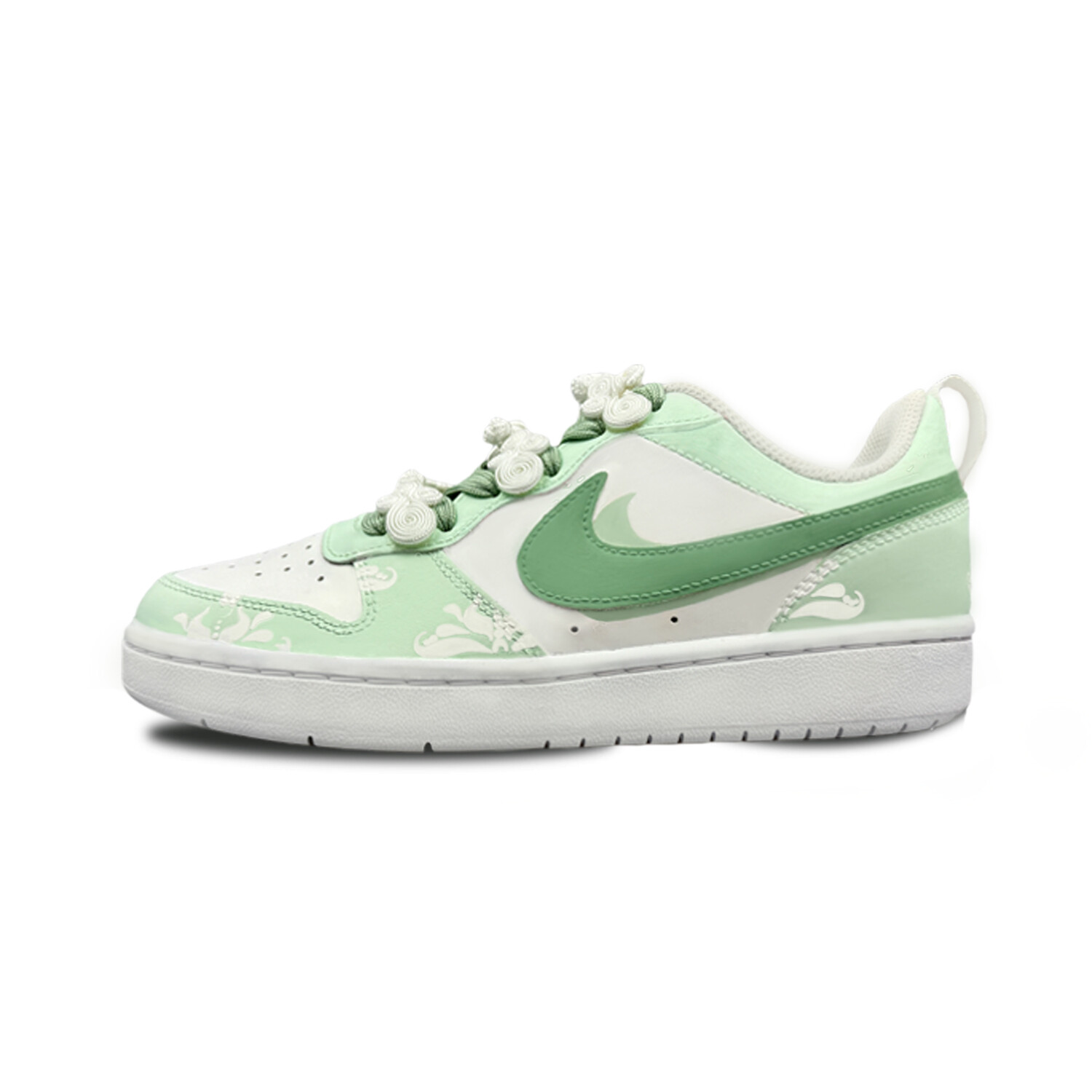 

Кроссовки Nike Court Borough Skateboarding Shoes Women's Low-top White Cyan, зеленый