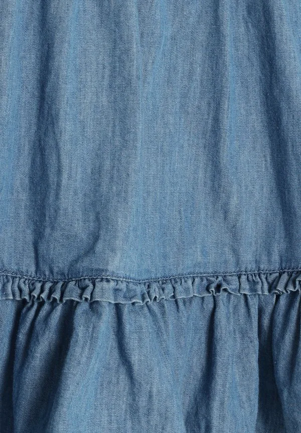 Юбка а-силуэта из шамбре Minymo, Faded Denim — фото 4