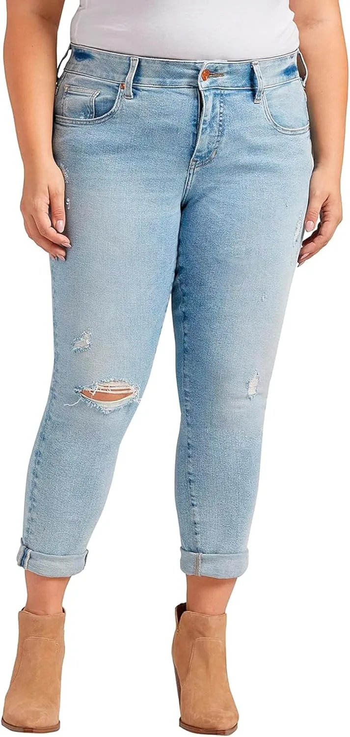 

Джинсы Jag Jeans Women's Plus Size Carter Mid Rise Girlfriend