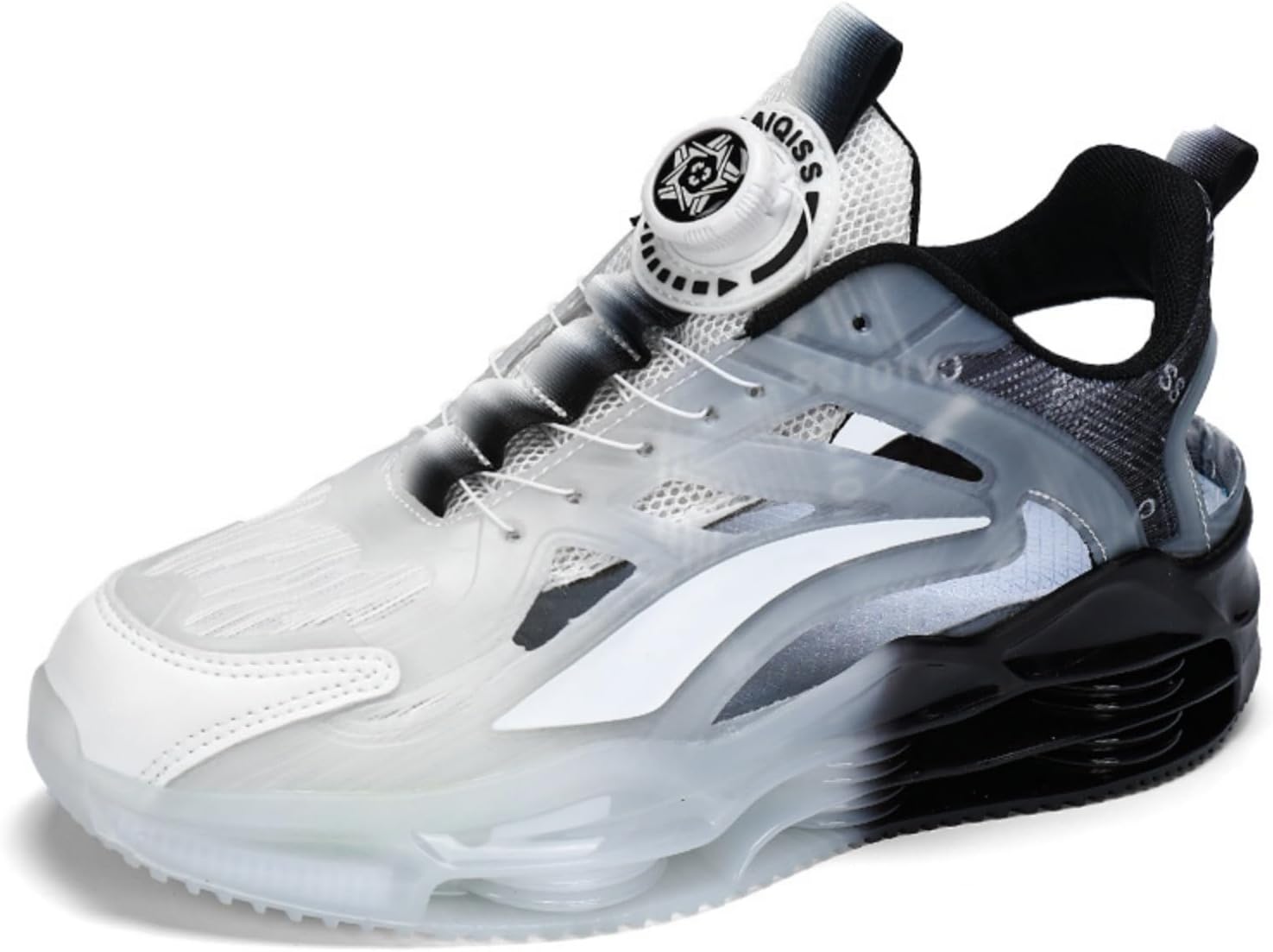 

Мужские легкие дышащие кроссовки с сеткой, стильные спортивные кроссовки с воздушной подушкой и амортизирующей подошвой, идеальные для спорта и повседневной носки Aokisx, белый/черный
