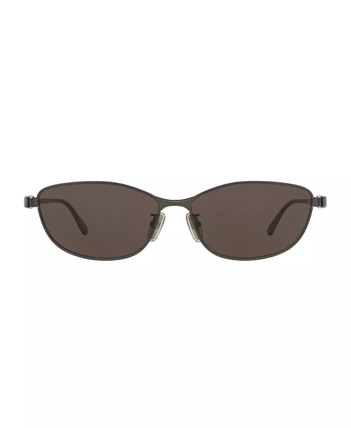 Унисекс маленькие солнцезащитные очки, BB0357SA 6E000352 Balenciaga, серый — фото 2