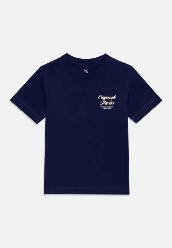 Футболка с принтом jornorrebro typo tee crew neck print tshirt Jack & Jones Junior, Ocean Cavern