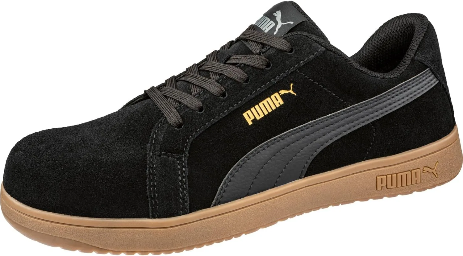 В продаже имеются мужские кроссовки PUMA Iconic Suede Low Oxford, черный — фото 4