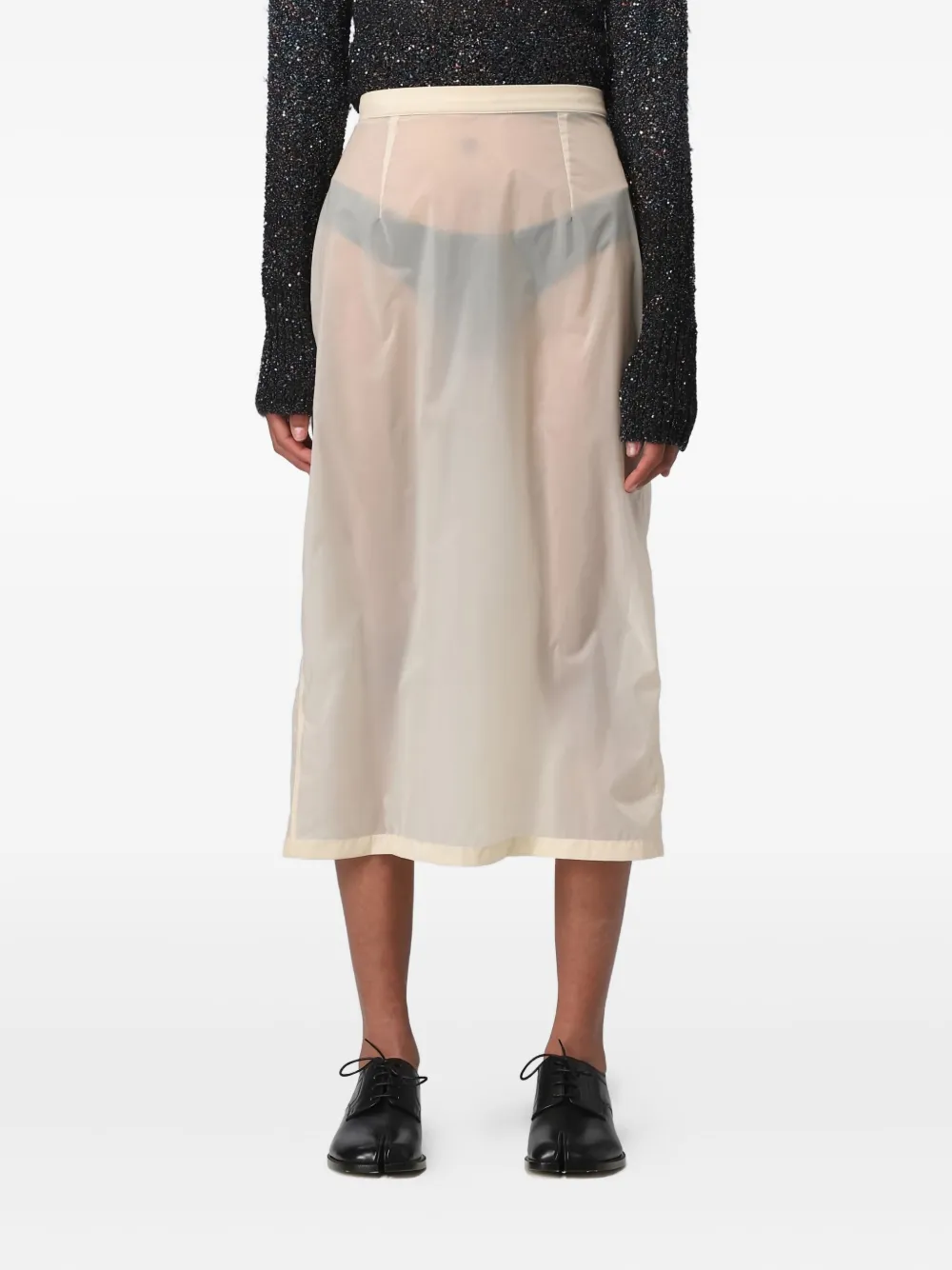 

Юбка миди с завышенной талией MAISON MARGIELA, нейтральный
