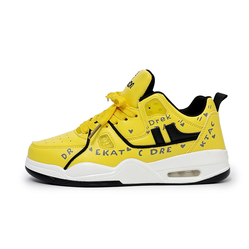 

Kinglake Амортизирующие устойчивые к истиранию лоу-топ скейтборд кроссовки унисекс желтые, цвет Yellow