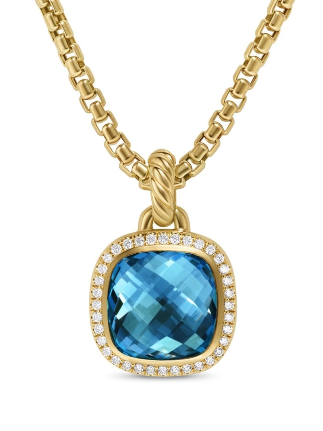 

Подвеска с топазом Альбион и бриллиантами из желтого золота 18 карат David Yurman, золотой