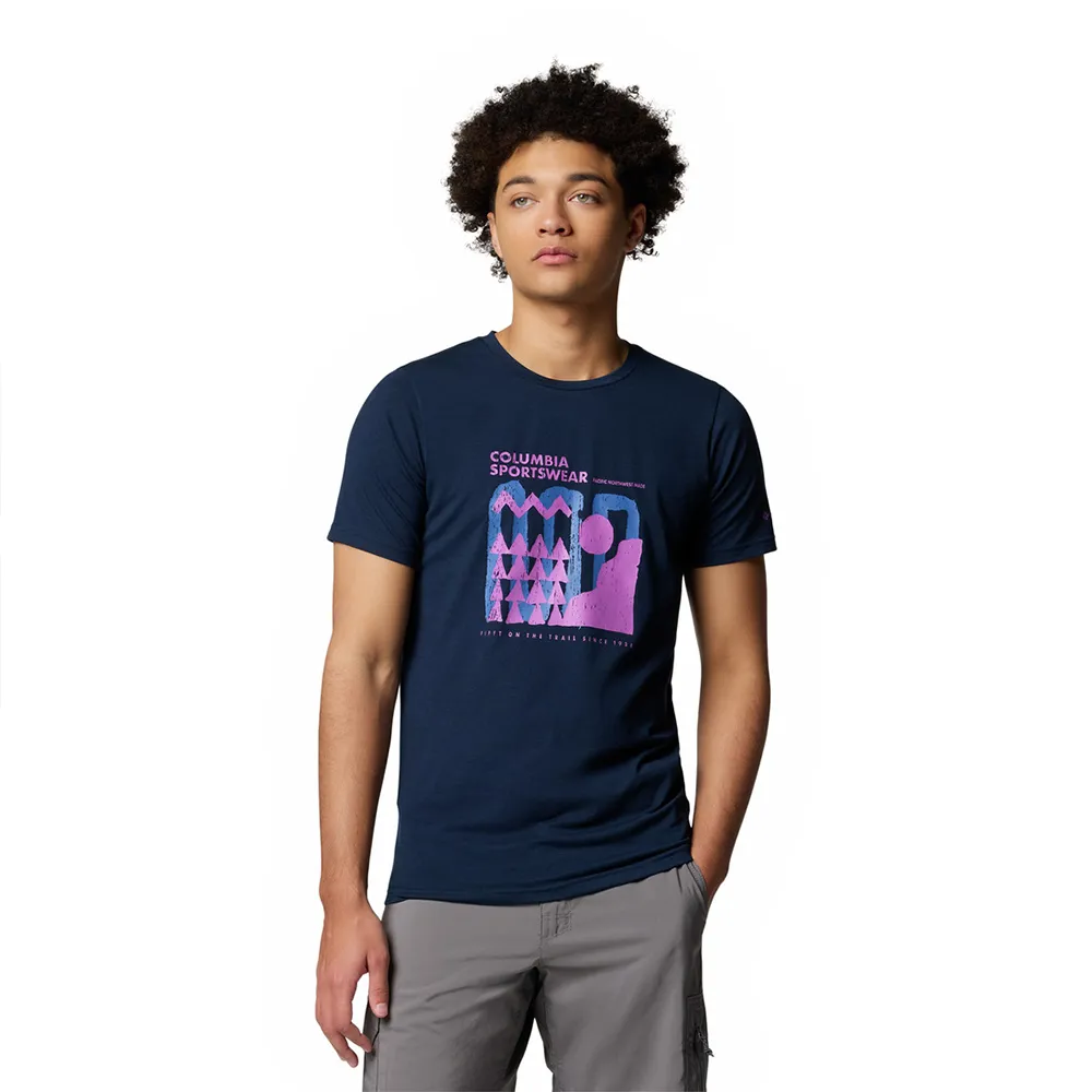 

Футболка с коротким рукавом Columbia Sun Trek Graphic, синий