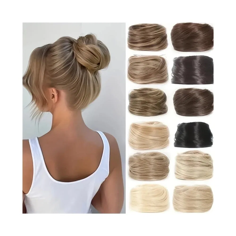 Шиньон-пучок из натуральных волос «Chignon Human Hair Bun» Kx9Lb8D, 18H613