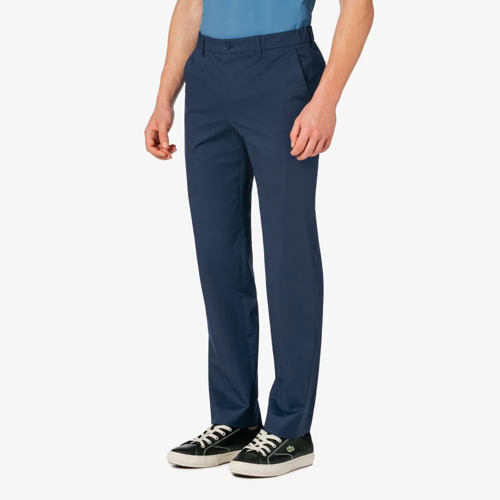 Мужские чиносы зауженного кроя, синяя полоска, от Lacoste — фото 3