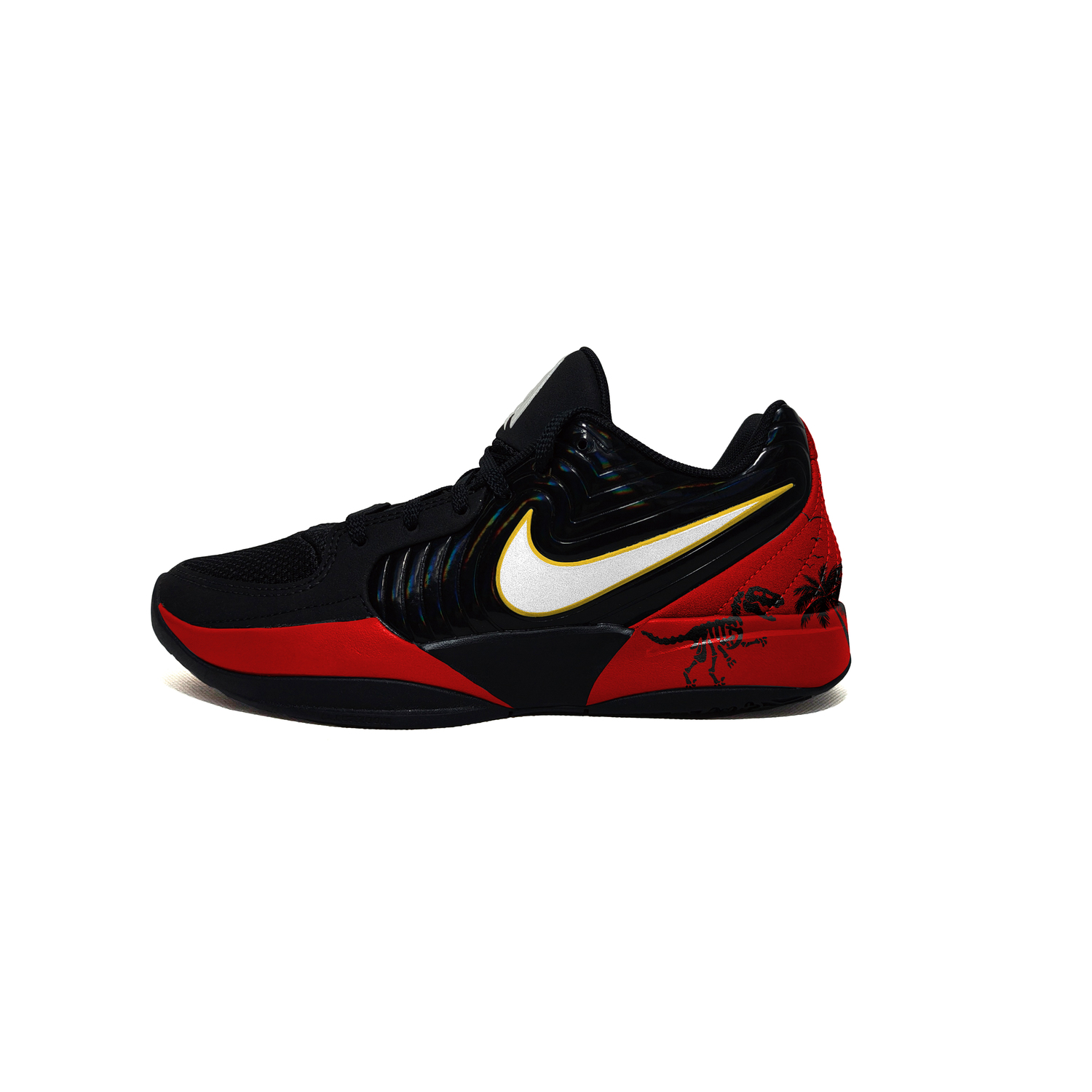 

Nike Кроссовки баскетбольные Ja Morant 2 Slip Resistant Abrasion Resistant низкие мужские black red