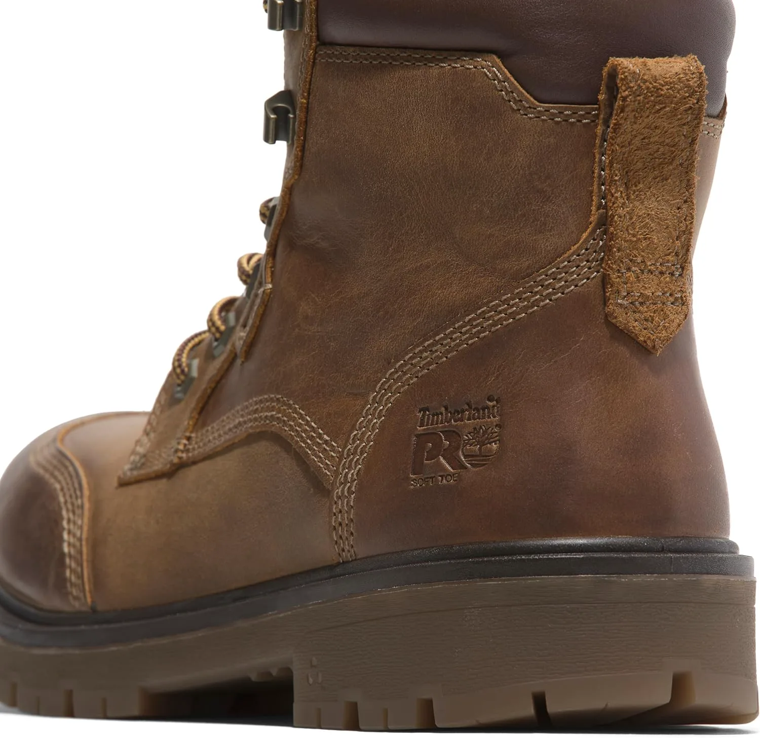 Мужские ботинки Timberland PRO Whitman 6 дюймов с мягким носком и водонепроницаемые, коричневый — фото 4