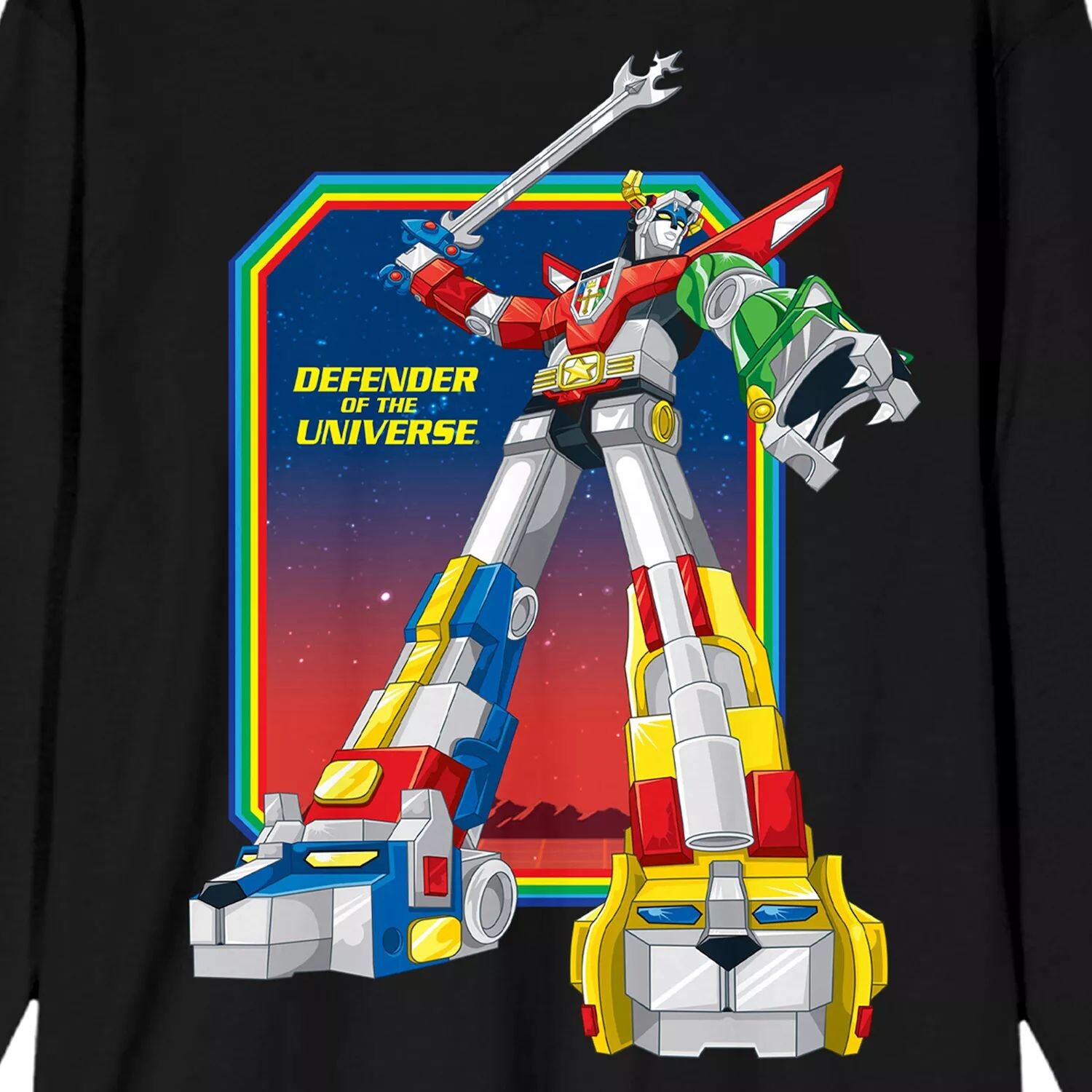 

Мужская футболка с длинными рукавами и рисунком Voltron Defender Licensed Character