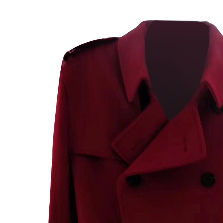 Пальто мужское Burberry темно-красное — фото 3