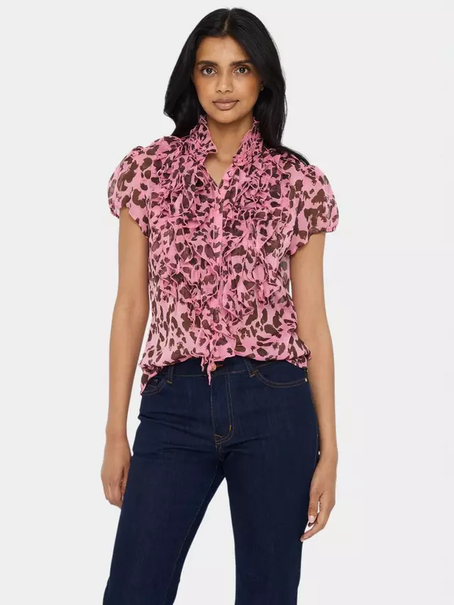 

Топ Saint Tropez Lilja Leopard Print, цвет rose/multi