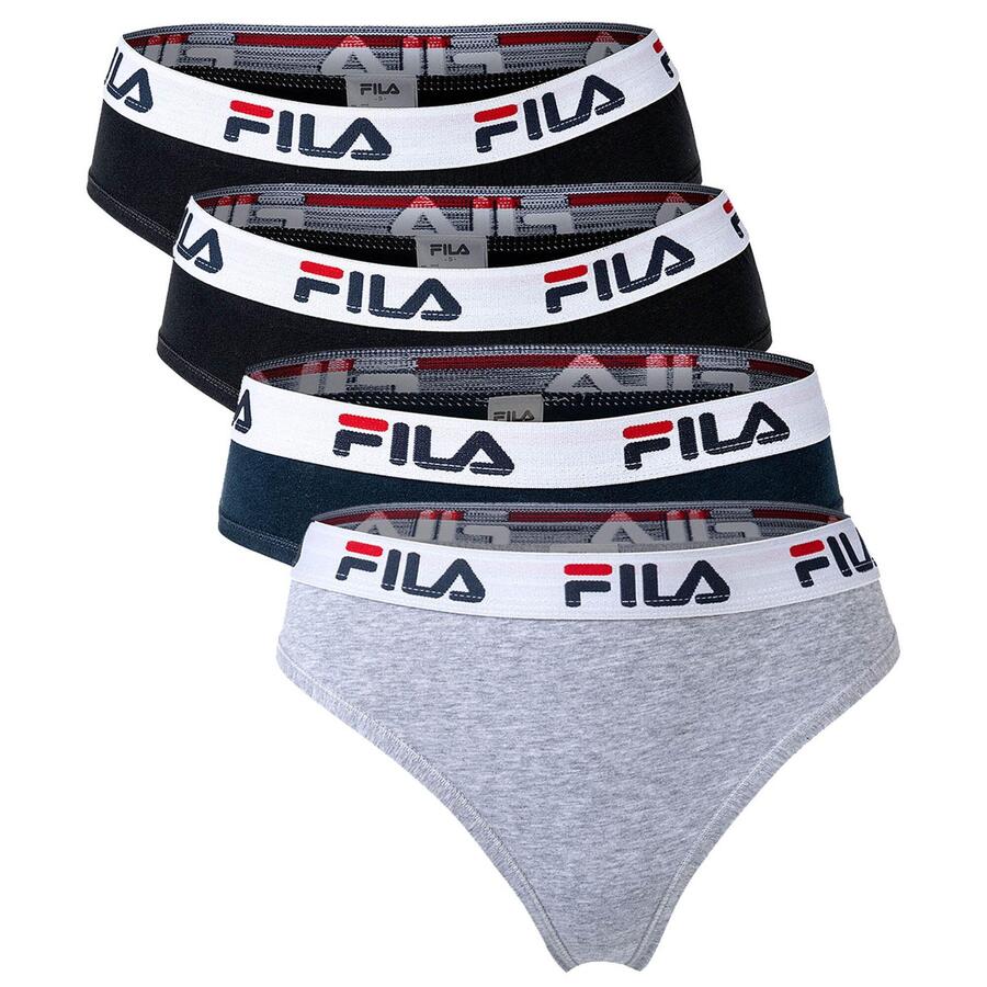 

FILA Женские эластичные трусы-слипы, комплект из 4 пар