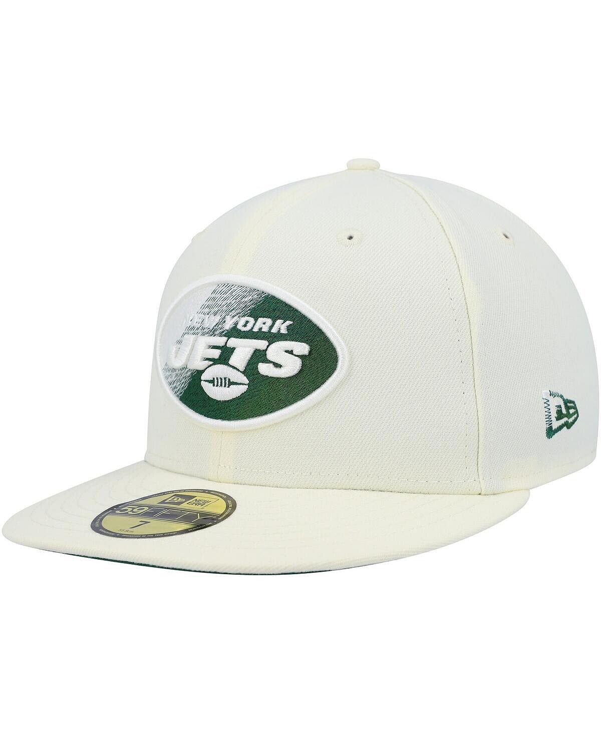 

Мужская кремовая приталенная шляпа New York Jets Chrome Dim 59FIFTY New Era
