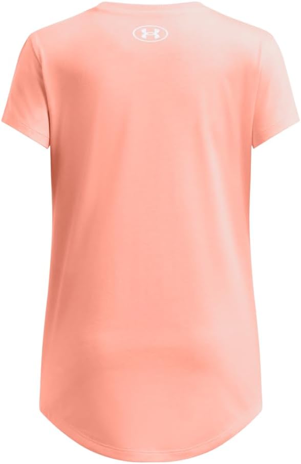 Футболка с короткими рукавами Under Armour для девочек Live Sportstyle с графическим принтом, (896) Aero Orange/White — фото 2