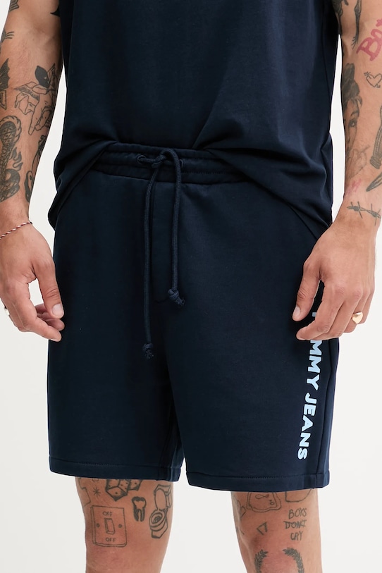 

Хлопковые шорты Tommy Jeans, темно-синий