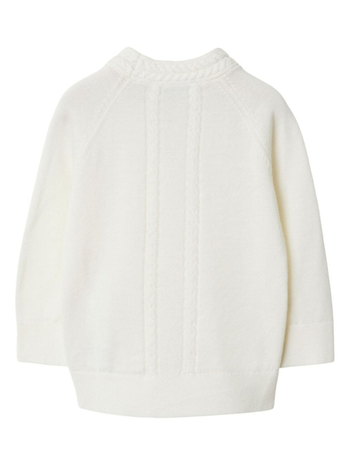 Burberry Kids кардиган с V-образным вырезом и вышитым логотипом, белый — фото 2