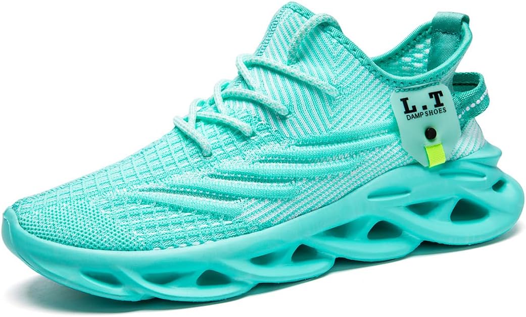 

Мужские кроссовки FUJEAK для бега, повседневного ношения, тенниса, прогулок, тренировок, походов, спортивного зала, слипоны, нескользящие, для работы, бега, с амортизацией, легкие, удобные, для разных видов спорта, светло-зеленый