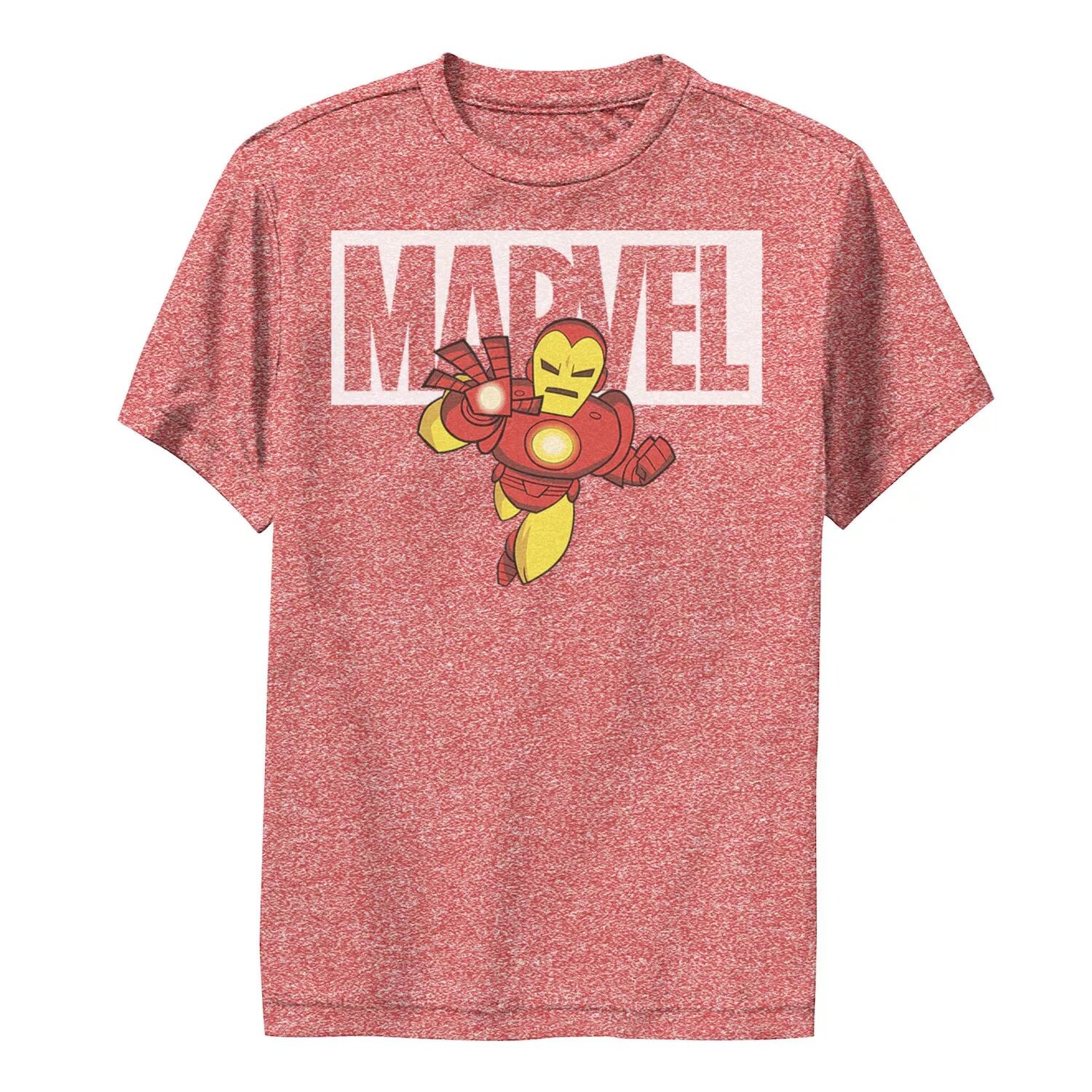 

Футболка с летающим логотипом Marvel Iron Man и рисунком чиби для мальчиков 8–20 лет Marvel