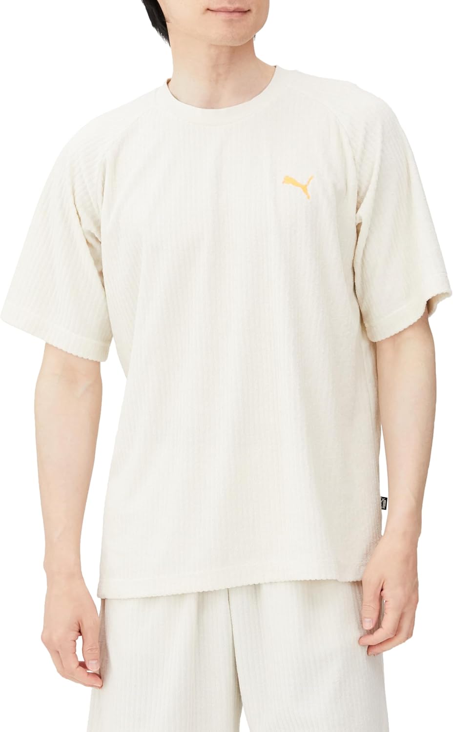 

Мужская повседневная футболка PUMA, свободный крой, летняя футболка из ворсистой ткани (680677)