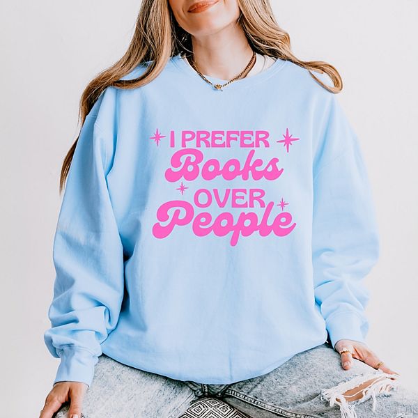 

Футболка женская легкая garment dyed с принтом "I prefer books over people stars" Simply Sage Market, Hydrangea, Зеленый, Футболка женская легкая garment dyed с принтом "I prefer books over people stars" Simply Sage Market, Hydrangea