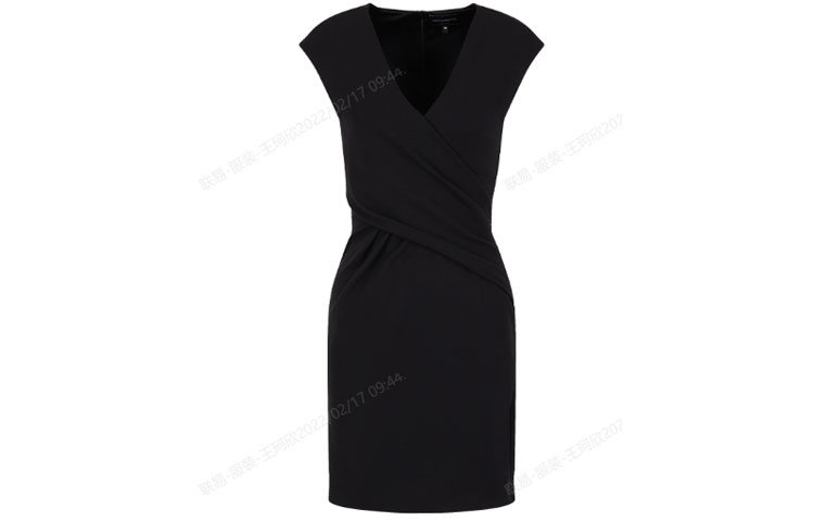 

SS22 Женское черное платье без рукавов EMPORIO ARMANI