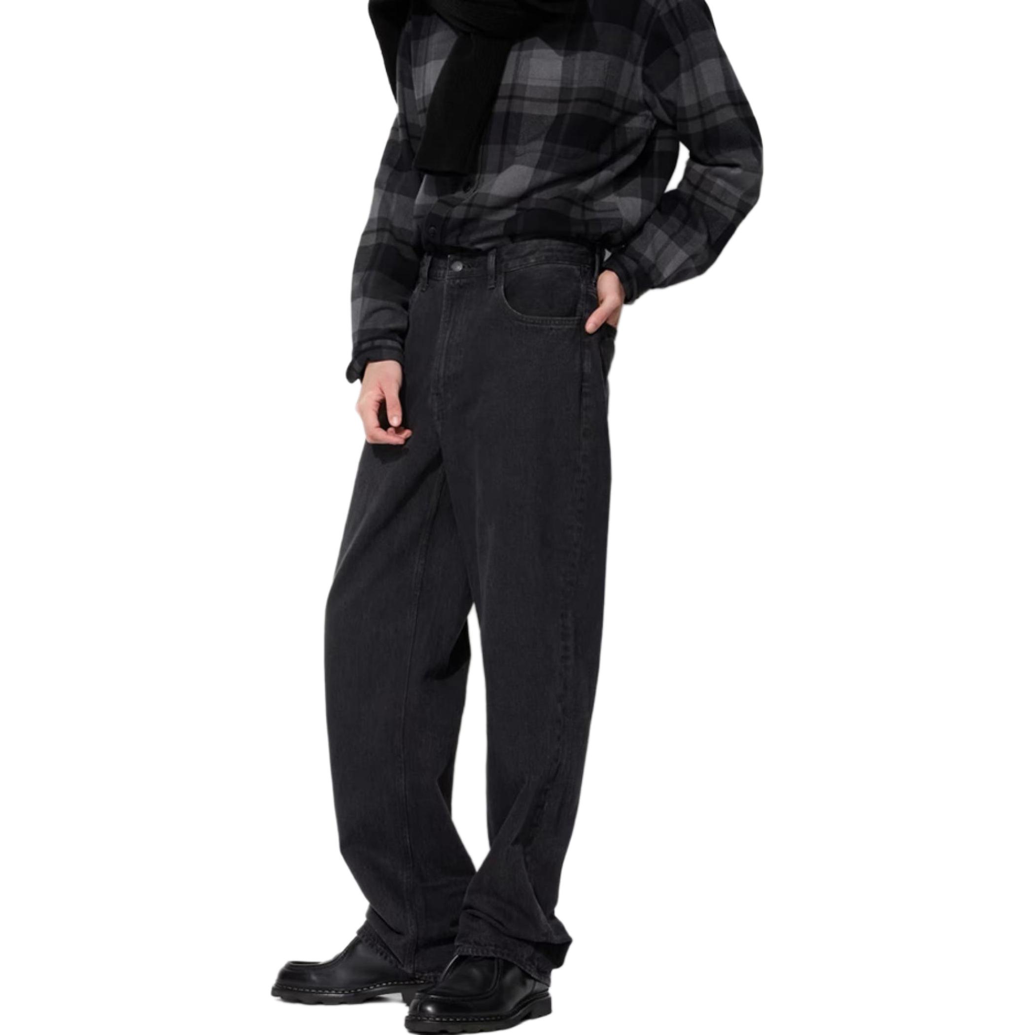 

Джинсы мужские темно-серые UNIQLO, темно-серый