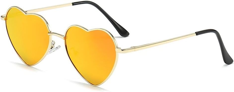 

Солнцезащитные очки в форме сердца для женщин, цветные, из поликарбоната, с пластиковыми линзами, металлической оправой и шарнирным креплением, защита от УФ-излучения UV400 VFDHN, C2
