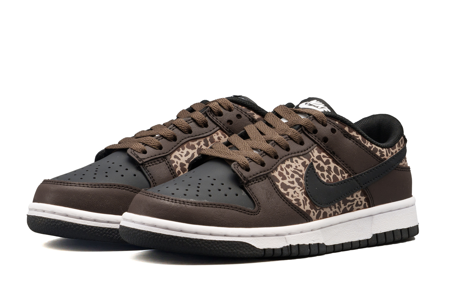 Nike Dunk Leather Slip Resistant Cushioning Abrasion Resistant Low top Kids' Skateboarding Shoes Brown для подростков — фото 4