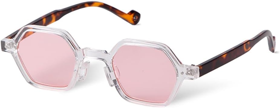 

Винтажные солнцезащитные очки с заклепками, черепаховая оправа, для женщин и мужчин, ретро, ​​черные с синими линзами, многоугольные солнцезащитные очки Generic, M-127