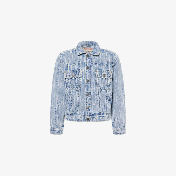 

Куртка джинсовая True Religion с декоративными строчками, синий