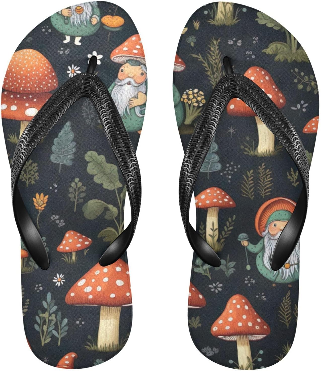 

Женские и мужские пляжные шлепанцы Mushroom Gnome Dwarfs для лета, повседневные, для душа Kfbe