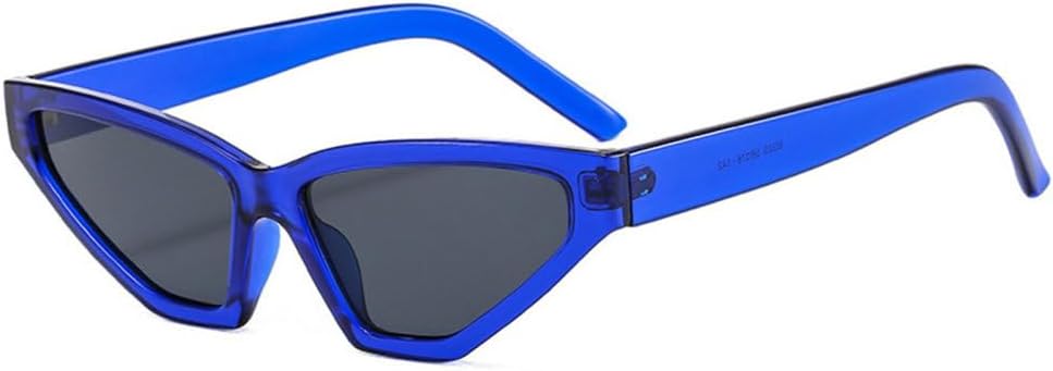 

MUTYNE Популярные модные солнцезащитные очки «кошачий глаз» для женщин, ретро-треугольные, разноцветные, с защитой от УФ-излучения UV400, для мужчин, зеленые и фиолетовые, Blue Gray