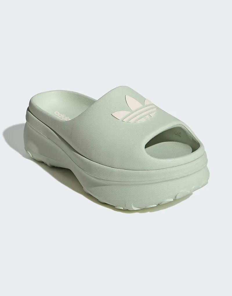 Кроссовки Adidas Originals Adifom Stan в цвете «льняной зеленый» / «чудо-белый» /