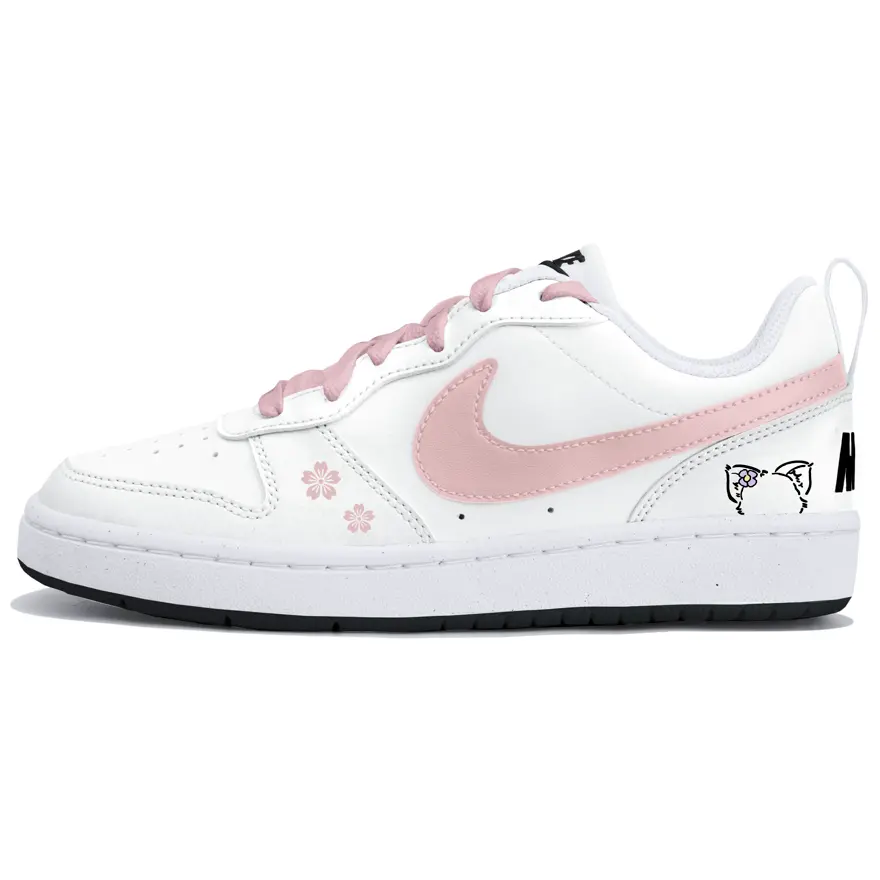 

Court Borough низкие скейтерские кроссовки детские Nike, белый/розовый