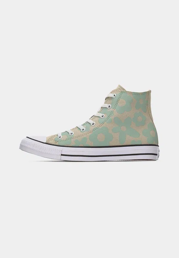 Кроссовки высокие Converse Chuck Taylor All Star Bubble Flowers, цвет серо-зеленый/тимьян/белый — фото 2