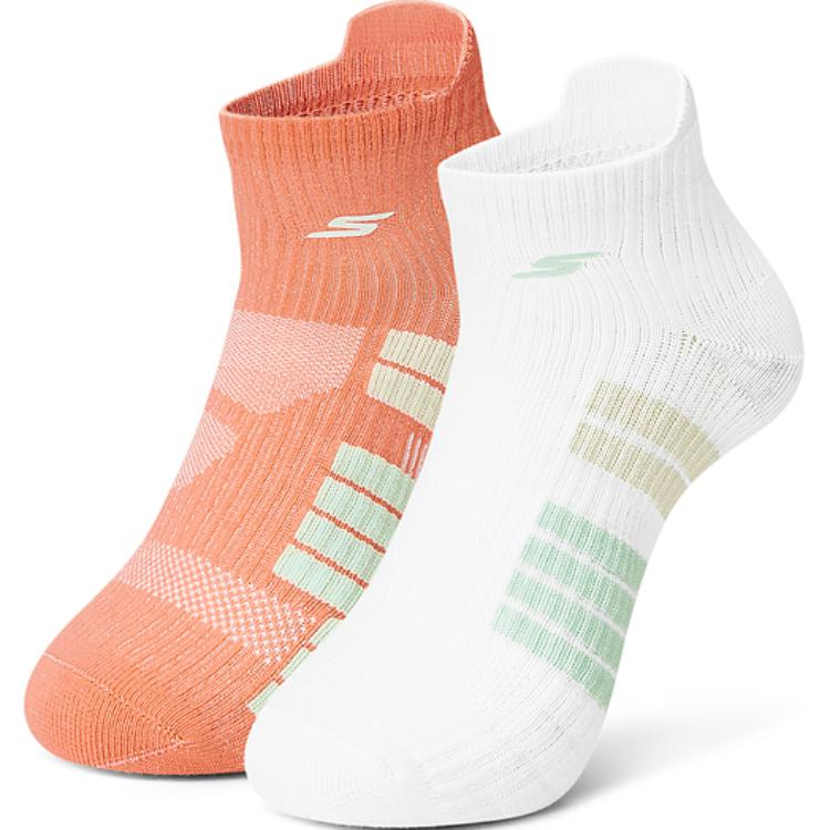

Носки до щиколотки унисекс 2 пары Skechers, 2 пары (кораллово-розовый + белый)