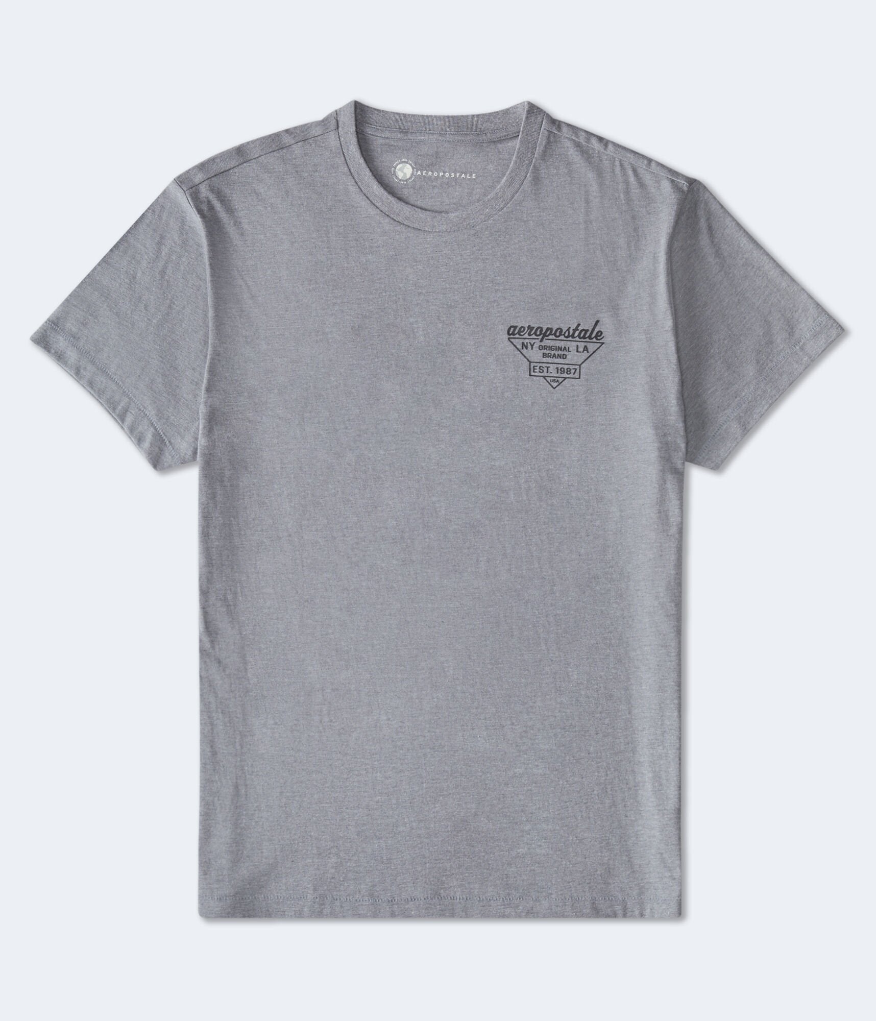 

Футболка с графическим логотипом Aeropostale Triangle, цвет medium gray