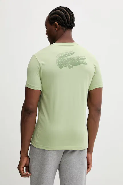 Футболка с круглым вырезом Lacoste, зеленый — фото 3