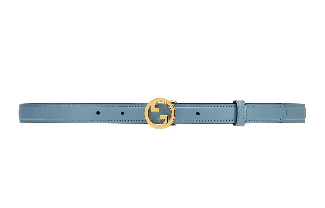

GUCCI Женский кожаный ремень Blondie, Blue