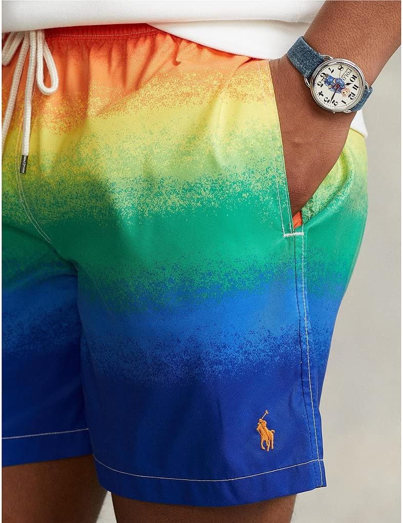 Мужские однотонные шорты для плавания POLO RALPH LAUREN Traveler, R(609708)/O — фото 2