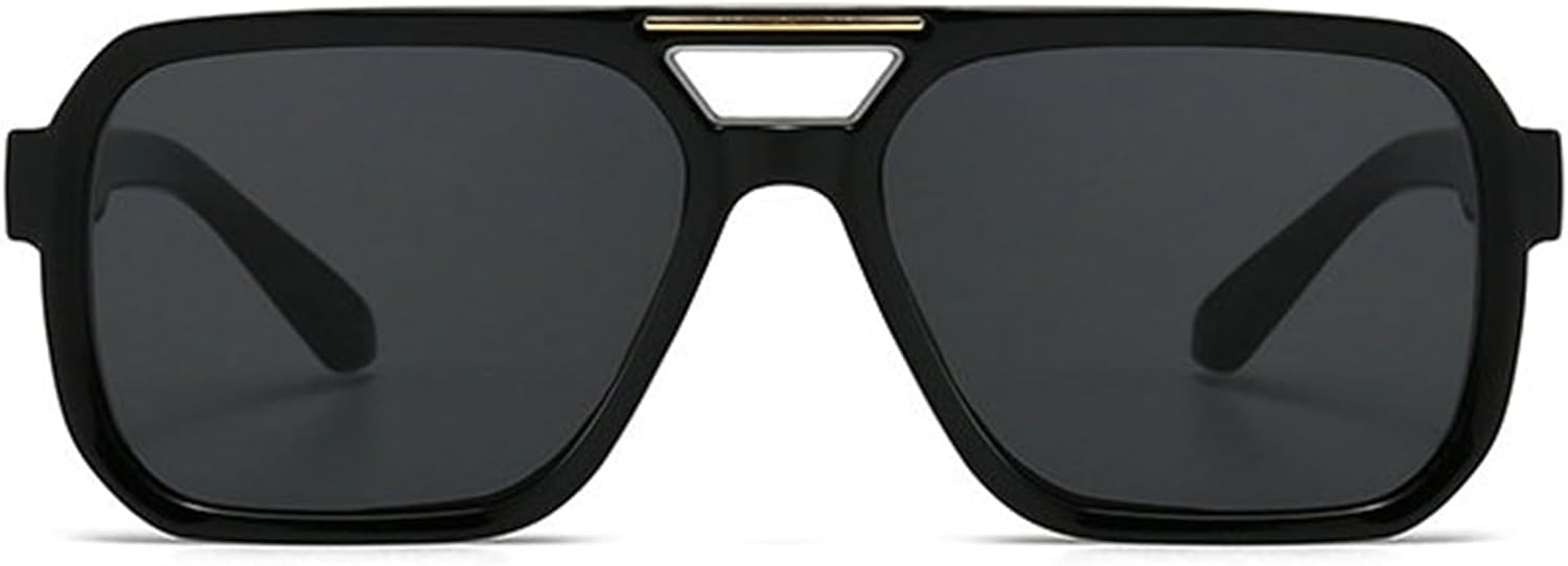 

Солнцезащитные очки Willochra Luxury Oversized Pilot для женщин и мужчин, популярные винтажные, с двойной перемычкой, квадратной формы, защита от УФ-излучения UV400, C1