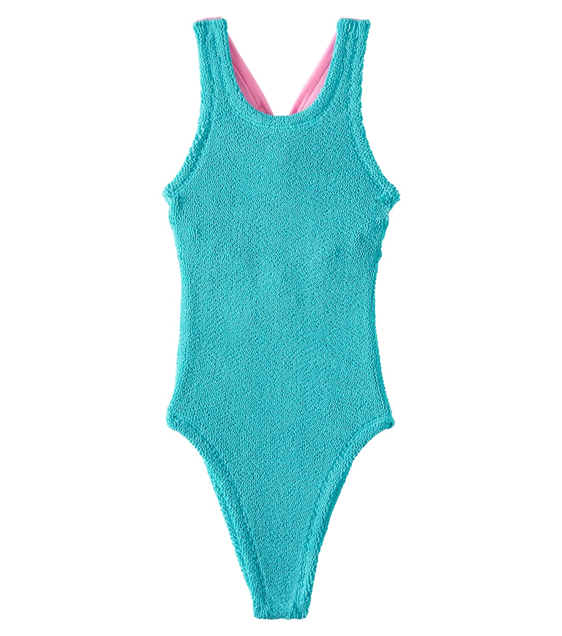 

Купальник Lara с рюшами Hunza G Kids, Aqua Bubble Pink