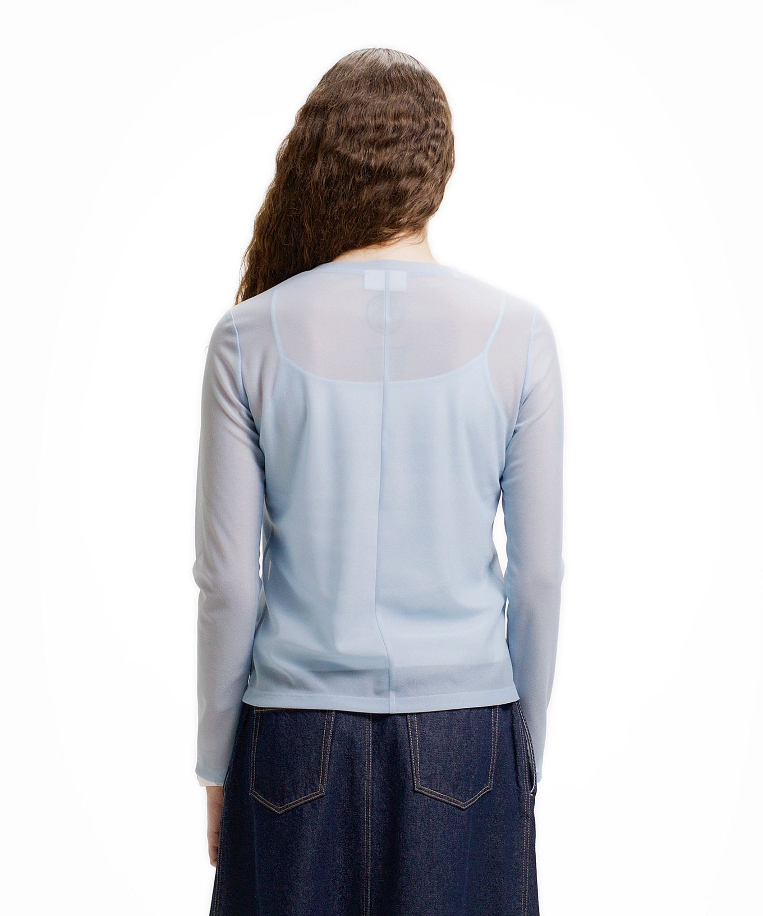 Топ LACOSTE Многослойный, Light blue — фото 4