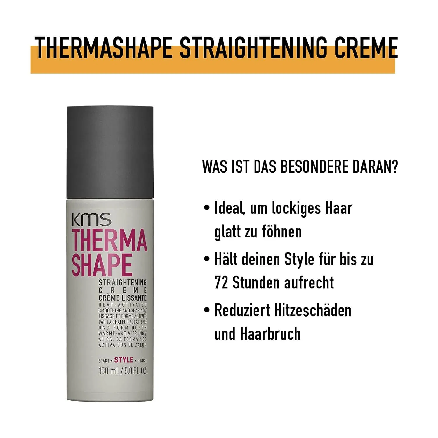 Выпрямляющий крем KMS Thermashape Straightening Creme, 150 мл Kms — фото 2