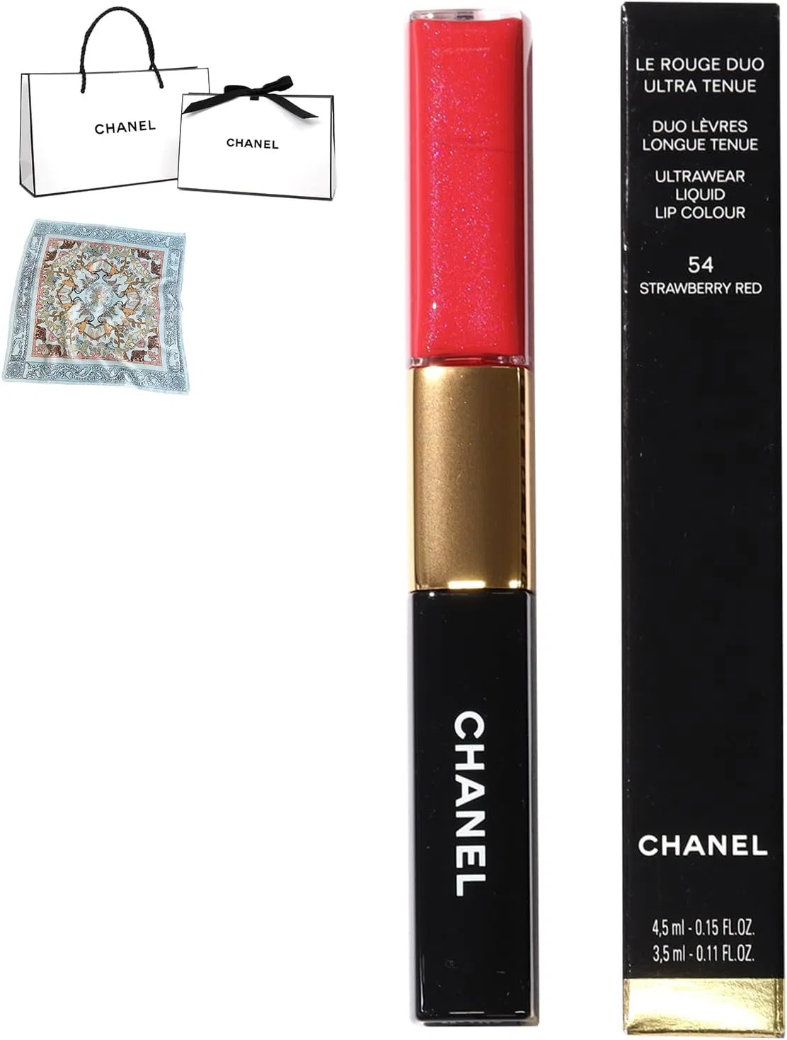 Губная помада 2-в-1 Strawberry Red Chanel Le Rouge Duo Ultra Tuniu Lip, 1 шт
