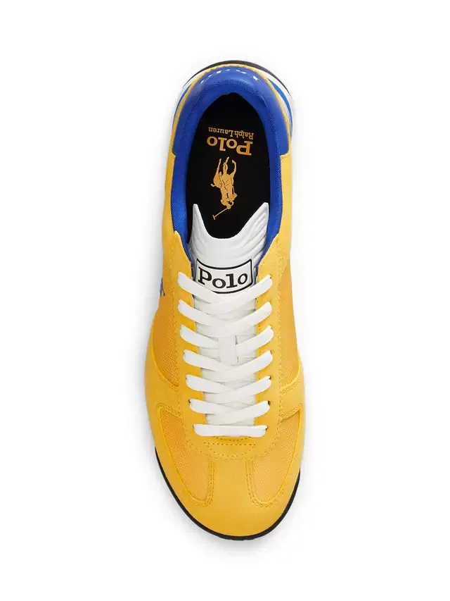 Кроссовки Polo Varick на шнуровке Ralph Lauren, Gold Royal Blue — фото 3