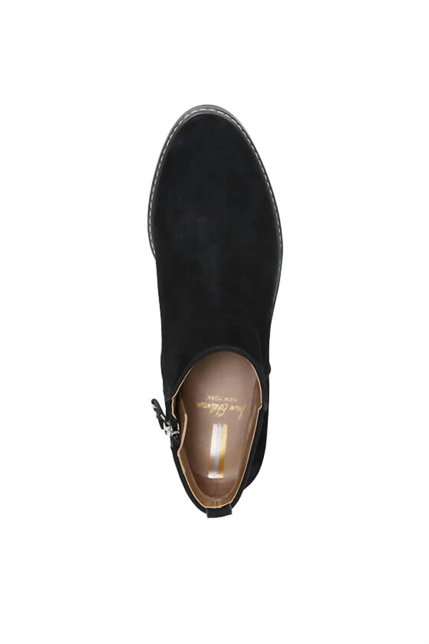 Женские ботинки Pryce на шнуровке из черной замши Sam Edelman — фото 4